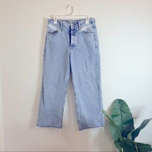 MNG Mango Julieta Raw Hem Light Wash Jeans